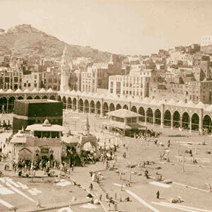 Mecca ca 1910 Bird -eye view uncrowded Kaaba