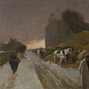 Montmartre, Paris, in winter France, Willem de Zwart, 1885 - 1931