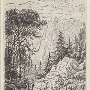 Mountain landscape, Eliza Agnetus Emilius Nijhoff, 1836 - 1903