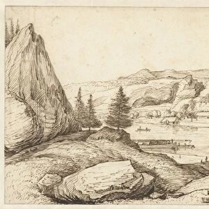 Mountain landscape river Jacob Esselens 1636
