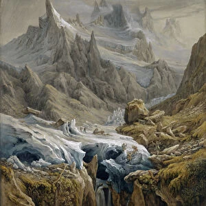Mountain landscape ZAÔé¼senberg Schreckhorn 1829