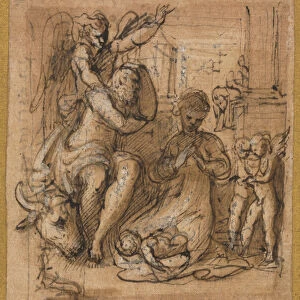 Nativity Dream Joseph 1527 / 30 Parmigianino Italian