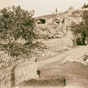 Newer Jerusalem Hill walls trees 1898 Israel