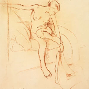Nude Woman Seated Bed first third 20th century