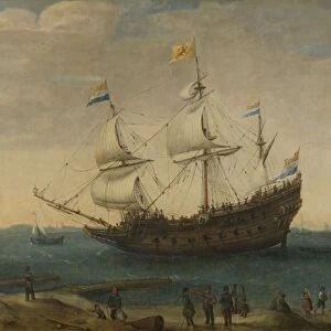 A number of East Indiamen off the Coast (The Mauritius and other East Indiamen Sailing