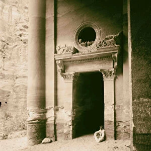 Petra Transjordan Side doorway el-Khazne 1900