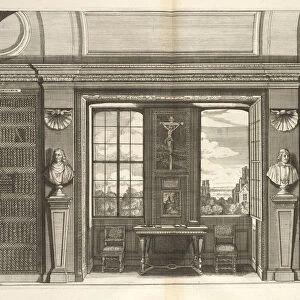 Plate 3 Le cabinet de la Bibliotheque Sainte