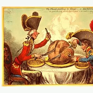 The Plumb pudding in danger, or, State epicures taking un petit souper, William Pitt