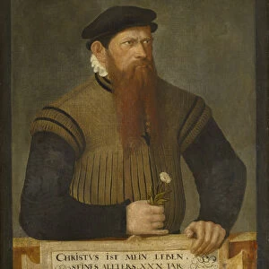 Portrait bearded man 1565 oil canvas 63 x 50 cm