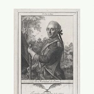 Portrait Marechal de Saxe 1766 Etching state 2
