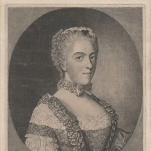 Portrait Mme Anne-Henriette de France 1750 Mezzotint