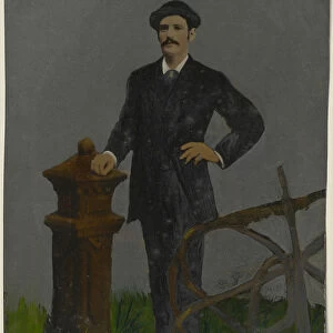 Portrait standing man hat United States 1860s