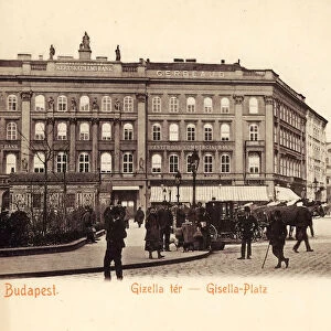 Postcards urban squares 1904 Budapest Cafe Gerbeaud