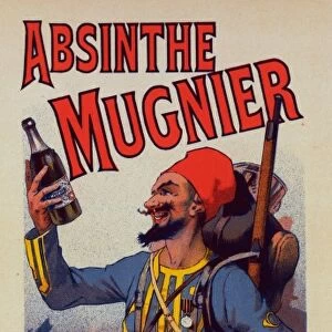Poster for l Absinthe Mugnier. Lucien Lefevre 1850 France, exhibited in the