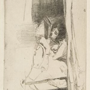 Reading Bed Slipper 1858 Etching drypoint second state