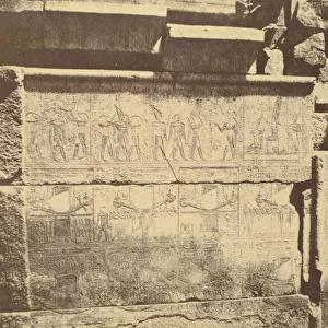 Relief scenes temple walls Karnak Henry Cammas