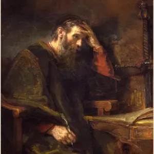 Rembrandt's Apostle Paul Print, c. 1657 Oil on Canvas Rembrandt's Apostle Paul Print, c. 1657 Oil on Canvas