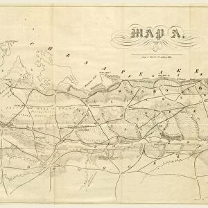 Report on the new map of Maryland, 1836, 19th century engraving, US, America