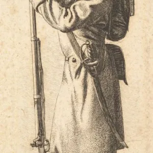 Russian Infantryman 1815 Etching Print