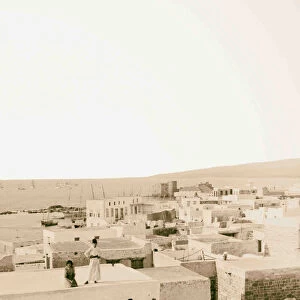 sea coast General view Sidon 1900 Lebanon