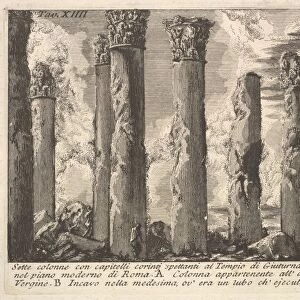 Seven columns Temple Juturna Corinthian capitals