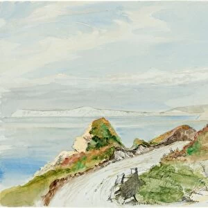 Sir George Hayter, British (1792-1871), Freshwater Bay, Isle of Wight, 1839, watercolor
