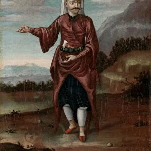 A Soldier Janissaries soldier standing full-length portrait