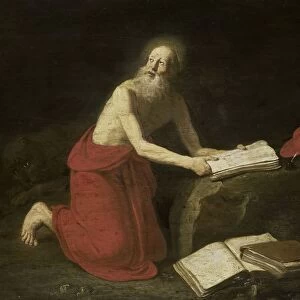 St Jerome Saint Jerome kneeling naked open book