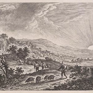 Swineherd, William Young Ottley, Herman Saftleven, 1828