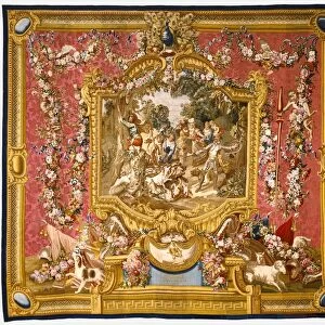 Tapestry: La Poltronnerie de Sancho a la chasse, from L Histoir