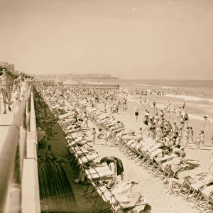 Tel Aviv Bathing beach 1940 Israel