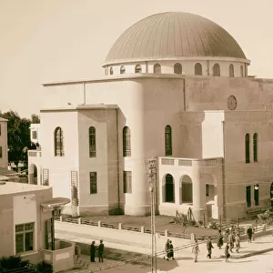 Tel Aviv large synagogue Ashkenazim 1920 Israel