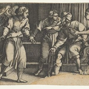 Tobias Archangel Raphael Story 1543 Engraving