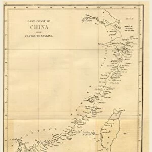 Topographical Map of the East coast of China from Canton to Nanking