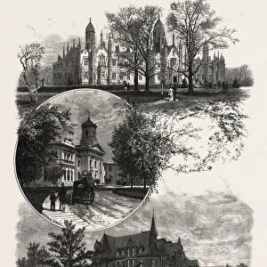 Toronto and Vicinity, Educational Institutions, Canada, Nineteenth Century Engraving
