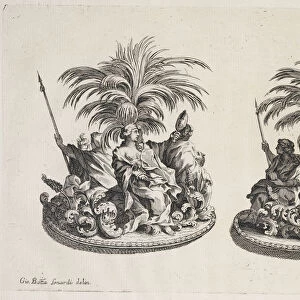 Trionfi sugar sculptures personifying virtues