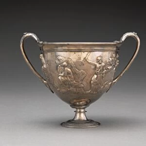 Two-handled Cup with Relief Decoration