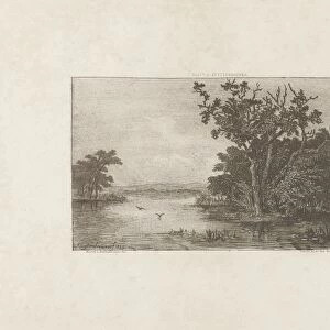 View of a forest lake, Martinus Antonius Kuytenbrouwer (jr. ), weduwe A. Koning & J