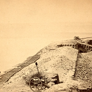 View of Fort Sumpter (i. e. Sumter). On the parapet, overlooking the harbor