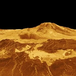 3D Perspective View of Maat Mons on Venus