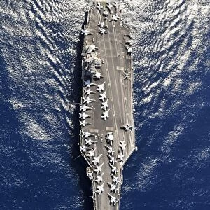 Aerial view of the aircraft carrier USS Harry S. Truman
