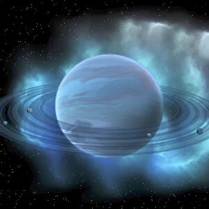 Artists concept of planet Neptune