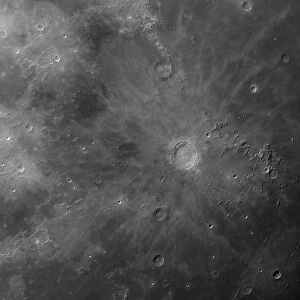 Close-up view of Copernicus, an impact crater on the moon