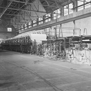 Cylinder machines for making matchboard at the American Writing Paper Co. 1936