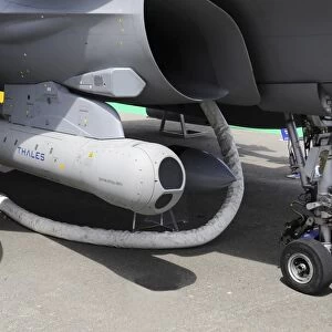 Damocles targeting pod mounted on a French Air Force Rafale fighter plane