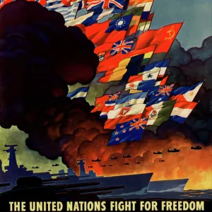 Digitally restored war propaganda poster