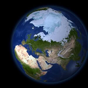 Full Earth showing the Arctic region