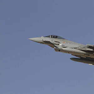 A Eurofighter Typhoon of the Italian Air Force taking off