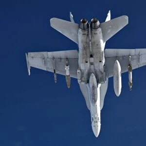 An F / A-18 Hornet on patrol