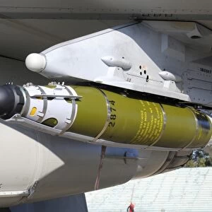 GBU-58 smart bomb loaded on a Royal Danish Air Force F-16A plane